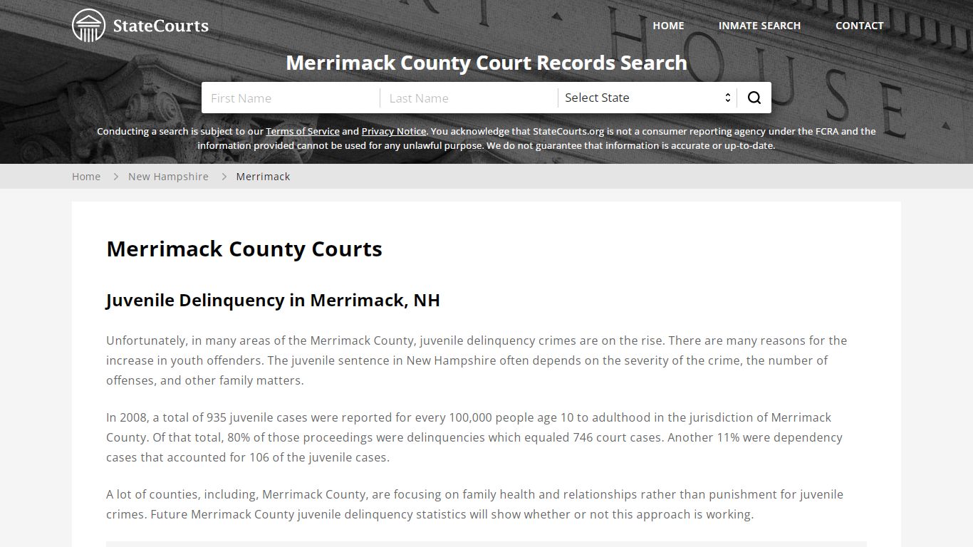 Merrimack County, NH Courts - Records & Cases - StateCourts