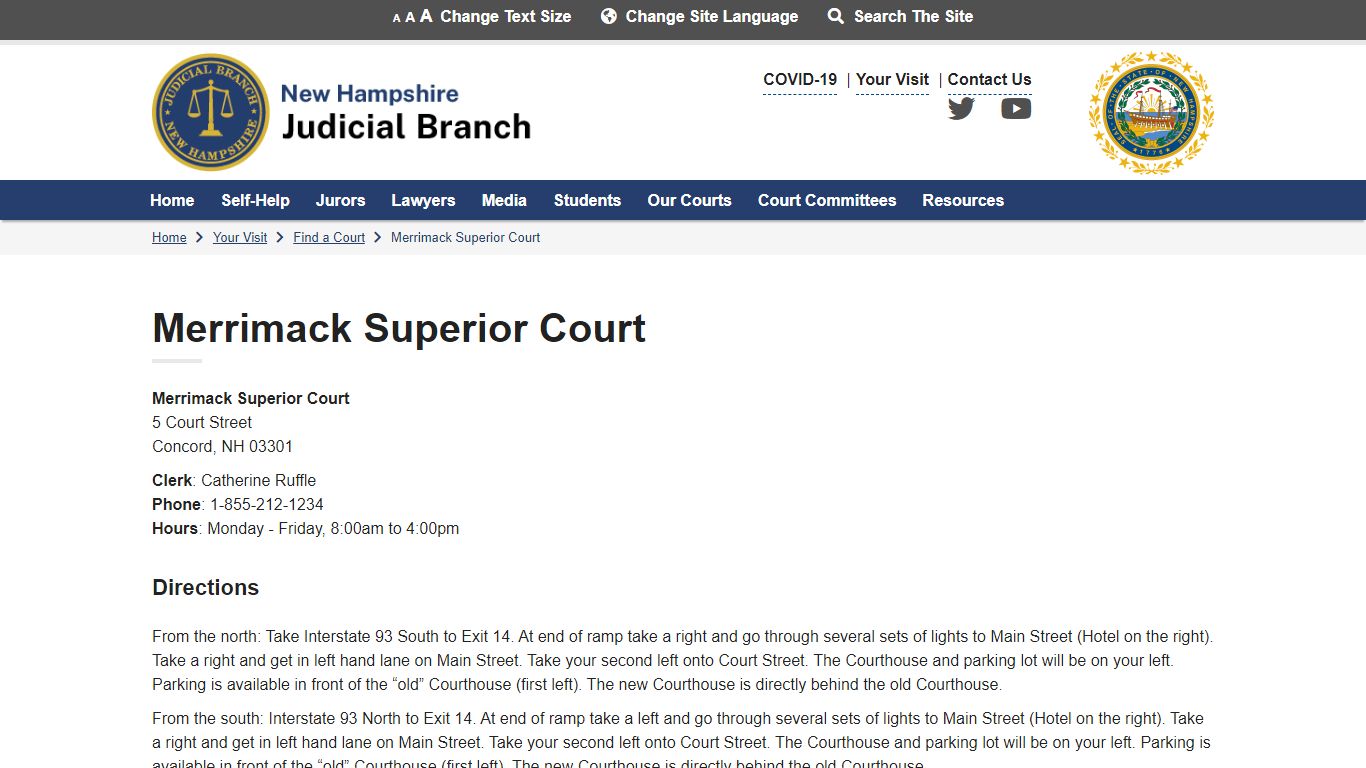 Merrimack Superior Court | New Hampshire Judicial Branch